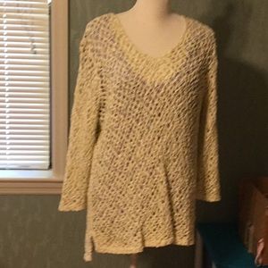 Crochet tunic length top
